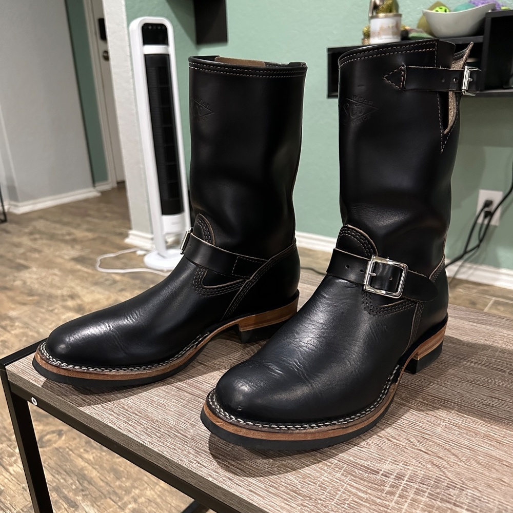 Wesco Mister Lou engineer boot black horsehide 8E US Mens